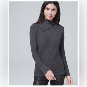 White House Black Market Charcoal Turtleneck Sweater